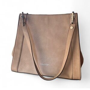 Calvin Klein Brown Leather Shoulder Bag